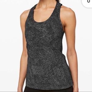 Black and white Lululemon cool racer back tank
